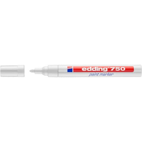 Marcatore a vernice edding 750 punta conica 2-4 mm bianco E-750 049
